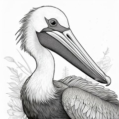 Ausmalbild Pelikan