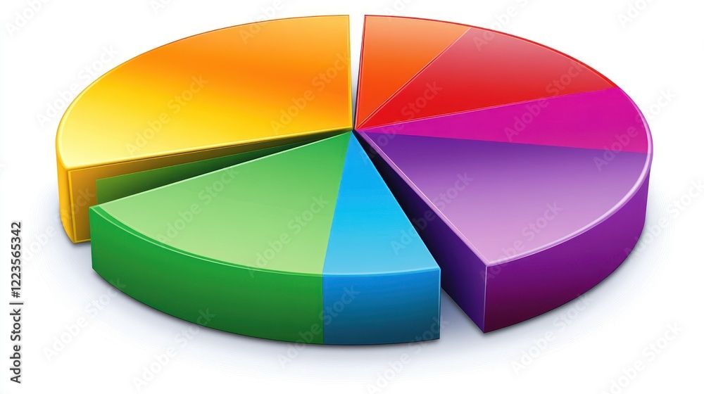 Poster Colorful Segmented Circle Data Visualization Chart