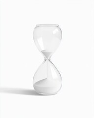 Antique Hourglass Isolated on White Background: A Timeless Countdown Concept
