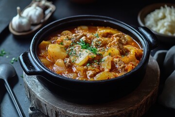 Kimchi stew also known as Kimchi jjigae