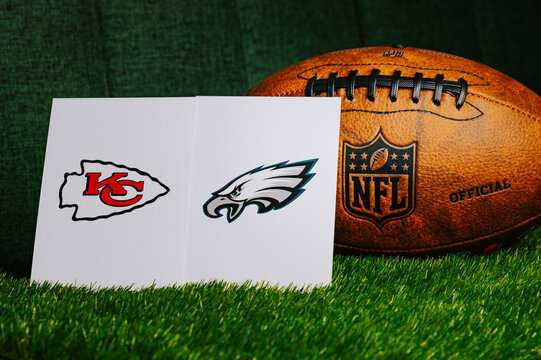 Kansas City Chiefs vs. Philadelphia Eagles, Super Bowl LIX for season 2024, NFL Final, American football championship game in Superdome in New Orleans, Louisiana