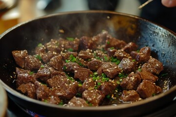 Korean beef bulgogi treat in marinade