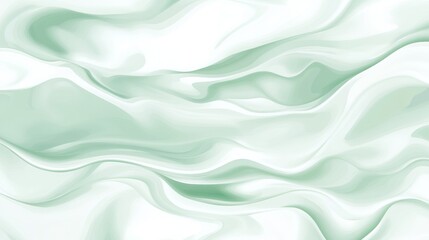 Fototapeta premium Abstract Green White Swirling Wave Pattern Design