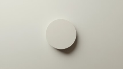 A Single White Circle on a Light Background