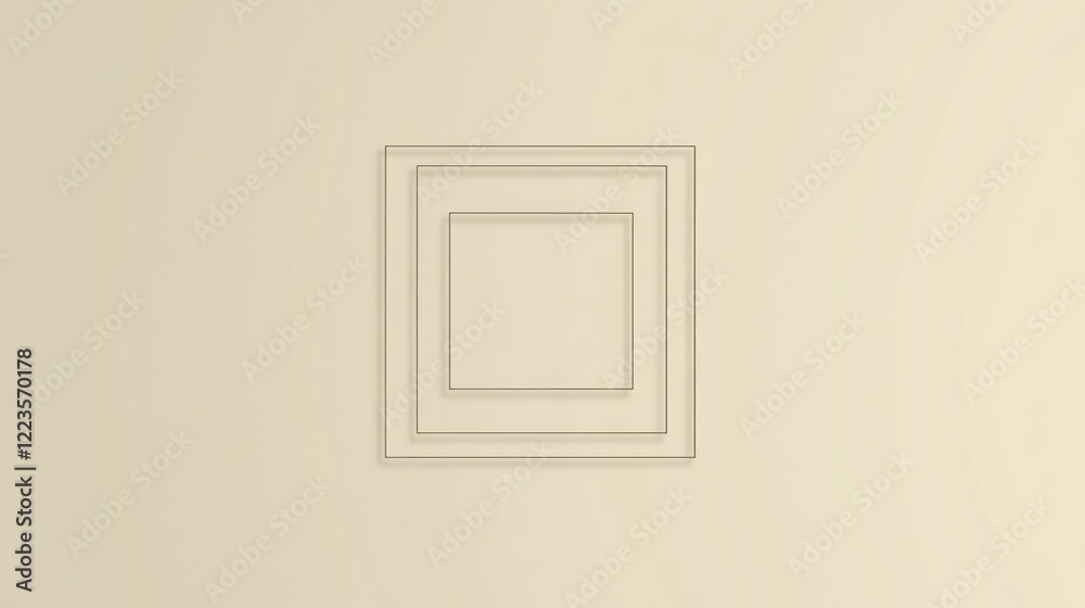 Aufkleber Nested rectangles on a beige background