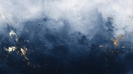 Fototapeta premium Swirling dark blue and grey paint creates an abstract representation of ocean waves. The interplay of colors evokes movement, depth, and tranquility, inviting contemplation