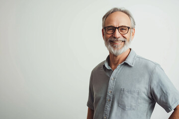 Fototapeta premium Confident man over a grey background