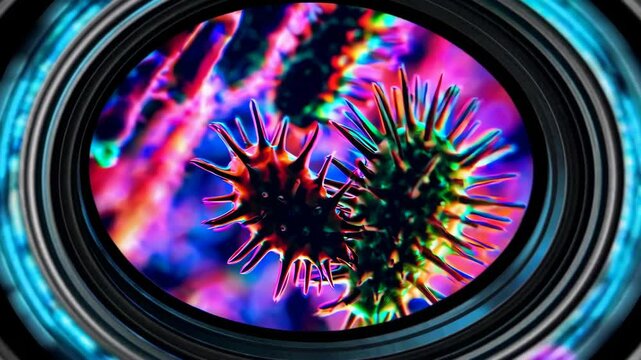 emphasizing their unique morphology and interaction with host cells
