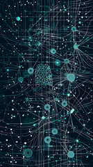 Obraz premium Visual Conceptualization of Neural Network in Machine Learning