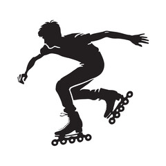 Skating person silhouette for use in contemporary graphics - skating person silhouette - skating person vector - skating person illustration

