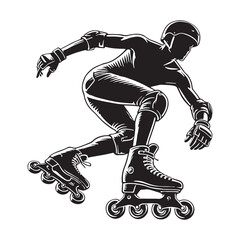 
Simple and clean silhouette of a skating person - skating person silhouette - skating person vector - skating person illustration
