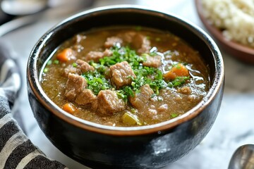 Tasty nutritious soy paste soup