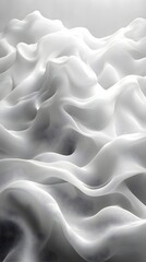 Obraz premium A background of soft waves forming abstract, minimalist curves.