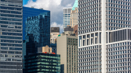 Obraz premium Details of skyscrapers in Lower Manhattan