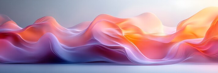 Obraz premium A background of soft waves forming abstract, minimalist curves.