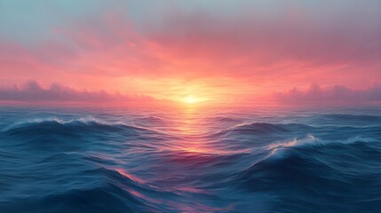 Obraz premium A background of soft twilight hues blending into a serene horizon.