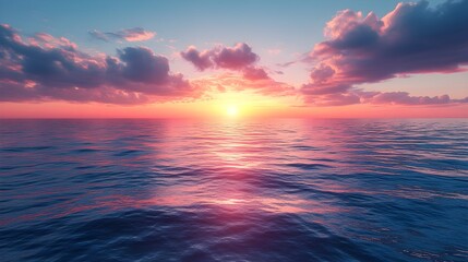 Obraz premium A background of soft twilight hues blending into a serene horizon.