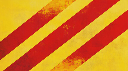 Fototapeta premium grungy yellow background with three diagonal red stripes adding a bold artistic and textured visual effect with a dynamic composition 