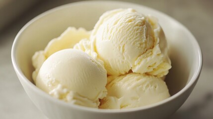 Vanilla Ice Cream in a Bowl - Creamy and Delicious Dessert