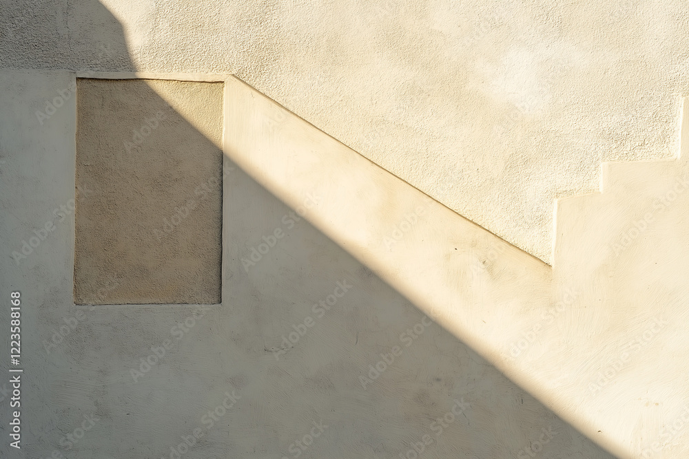 Poster Dramatic light and shadow patterns creating a minimalist abstract effect