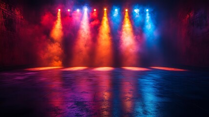 Fototapeta premium Colorful Stage Lights Artistic Display image