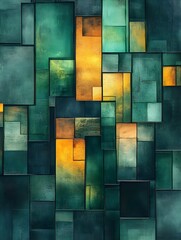 Fototapeta premium A background of transparent rectangles in muted teal and gray.