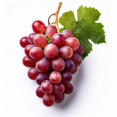 Fototapeta premium bunch of red grapes isolated on white