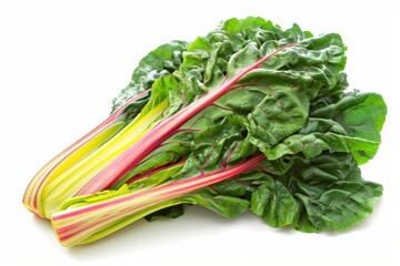 Organic Swiss chard with clipping path