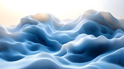 Obraz premium A background of wavy horizontal lines forming soft undulations on a pale blue surface.