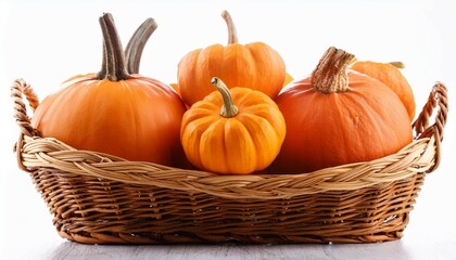 pumpkins in a basket
