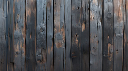 Obraz premium Weathered Wood Texture with Uneven, Splintered Surfaces, Aged Grayish Tones, and Deep Cracks, Evoking a Harsh, Rugged Rustic Aesthetic