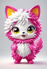 Heroic 3D Animal Superhero in Fluorescent Colors - Ultra Detailed Render