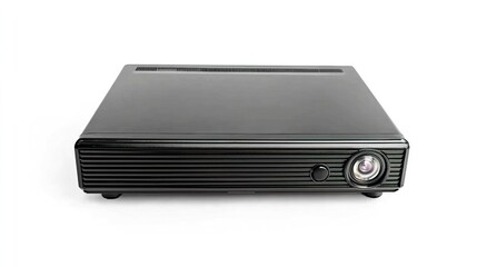 Compact and Sleek Black Projector for Home or Office Use