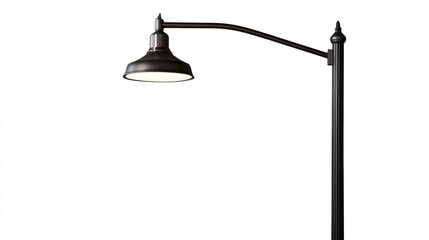 Elegant black floor lamp with simplistic design and soft light