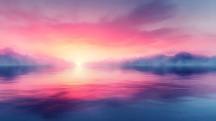 Fototapeta premium A blurred horizon design with muted lavender blending into soft sky blue.