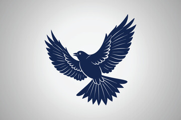 Flying bird silhouette, Vector illustrations