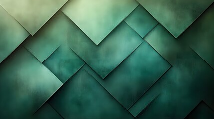 Obraz premium A bold geometric background of irregular diamond shapes in muted green.