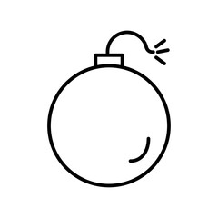 Bomb icon Vector logo set flat