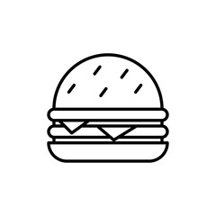 Burger icon Vector logo set flat