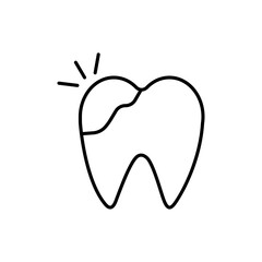 Cavities icon Vector logo set flat