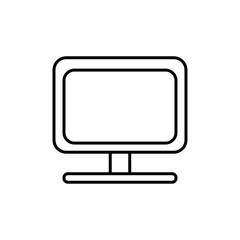 Computer monitor icon Vector logo set flat