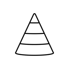 Cone shape 3D icon Vector logo set flat