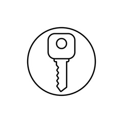 Door key icon Vector logo set flat