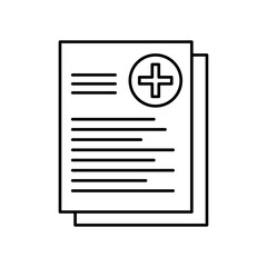 Medical report icon Vector logo set flat