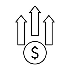 Money growing icon Vector logo set flat