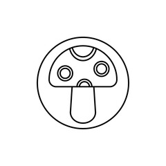 mushroom icon Vector logo set flat