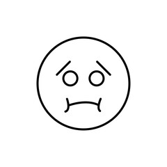 Nauseated emoji icon Vector logo set flat