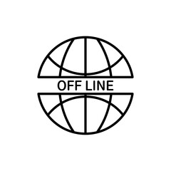 offline icon Vector logo set flat