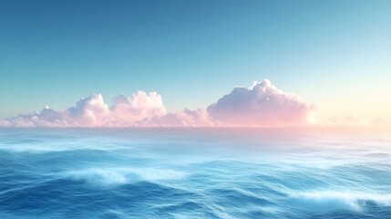 Obraz premium A calming gradient from sky blue to soft aqua.