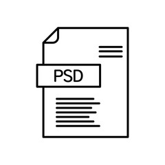 PSD File Format Icon Vector logo set flat